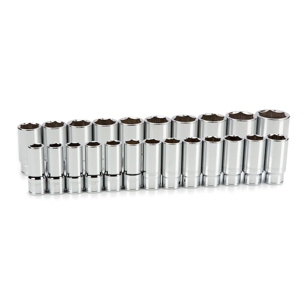 3/4 Inch Drive Deep 6-Point Socket Set, 23-Piece (19-50 mm)